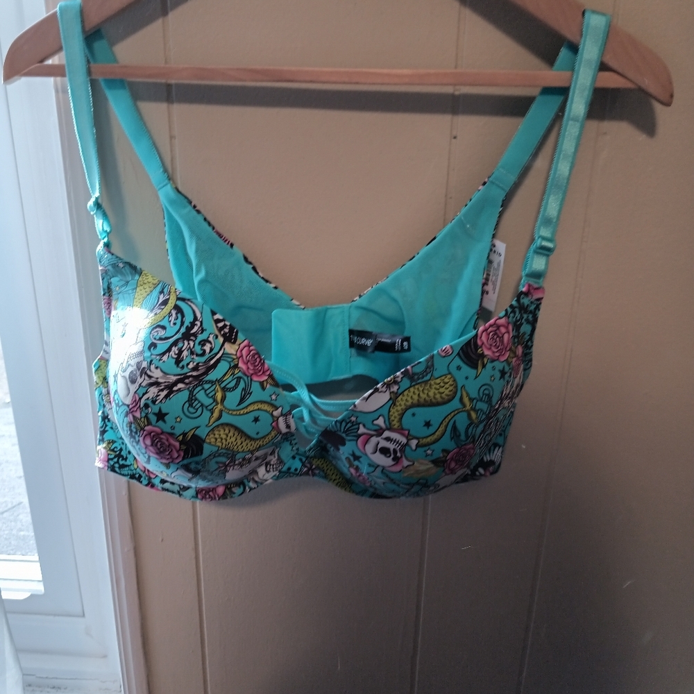Torrid Teal Floral Underwire Bra